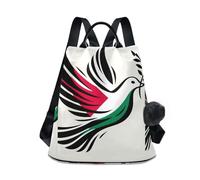 RPLIFE Zaino da donna con bandiera della Palestina, simbolo della pace, stile casual, con tasca posteriore con cerniera