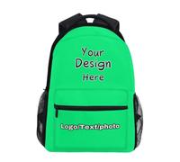 RPLIFE Zaino da scuola elementare personalizzato da 16 pollici per ragazzi e ragazze, zaino da viaggio personalizzato per bambini, materiale per il ritorno a scuola, piccolo