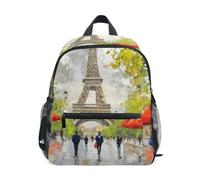 RPLIFE Zaino Paris Torre Eiffel per bambine e ragazzi, mini zaino, Torre Eiffel di Parigi., Medium, Zaini Cool Soccer Print | Zaini leggeri per bambini da 3 a 8 anni, con targhetta per il nome
