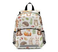 RPLIFE Zaino per asilo, grazioso zaino per bambini con animali del bosco