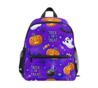 RPLIFE Zaino per bambine e ragazzi, lanterne di Halloween, viola, per la scuola, Lanterne Halloween Viola, Small, Zaini Cool Soccer Print