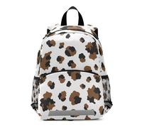 RPLIFE Zaino per bambine e ragazzi, marrone a pois neri bianchi borsa da viaggio piccola per la scuola zaini per bambini