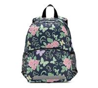 RPLIFE Zaino per bambini con farfalle e rose blu navy, per bambini piccoli, 3-6 anni, taglia M