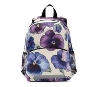 RPLIFE Zaino per bambini e bambine, piccolo zaino blu viola del viole del pensiero