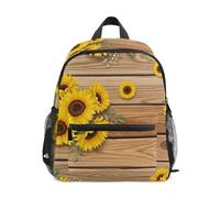 RPLIFE Zaino per bambini e bambine, rustico, girasole, asilo, con targhetta per il nome, Paese Rustico Girasole, 3-5 Years, Zaini Carino