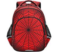 RPLIFE Zaino per la scuola per bambini con ragnatela rossa incandescente per ragazzi e ragazze dai 3 agli 8 anni, zaino per la scuola elementare, 38 cm, Ragnatela Rosso incandescente, Medium, Zaini