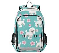 RPLIFE Zaino scolastico per bambini con fiori di ciliegio color foglia di tè, 43 cm, zaino elementare, zaino da viaggio, età 6-12 anni