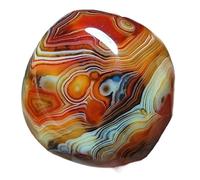 RPOVAXVK 1 Pezzo da 80-100 g di di Agata con Pizzo a Fasce di Seta Lucida del Madagascar Gemstone Stone