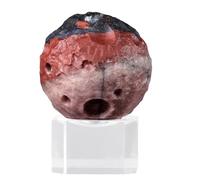 RPOVAXVK 40mm Quartz Crystal Ball Stones Gemstone Divination Sphere Planet with Stand for Spiritual Feng Shui Home Decoration,Red Gemstone Stone