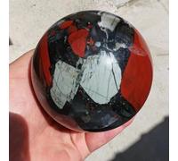 RPOVAXVK Stone African Blood Quartz Sphere Crystal Ball (350-400g) Gemstone Stone