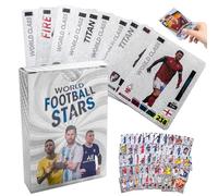 Rppiup Carte da calcio Star, 55 carte da calcio 2025, in lamina d'oro Champions Premier League, carte da calcio da collezione, ballerina d'oro e Euro 2025, per fan collezionisti, bambini e adulti