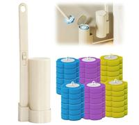 Rppiup Scopino per WC usa e getta con 36 testine di ricarica, scopino da parete usa e getta, 3 colori, scopino per WC e supporti per una pulizia profonda senza contaminazione incrociata