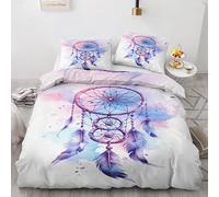 Rptidmv Copripiumino Singolo 155x200 cm acchiappasogni Set di Biancheria da Letto Copripiumini per Ragazzi Bambina Adolescenti, Morbido Copripiumini in Microfibra e 2 Federe 50x80 cm