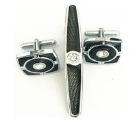 RPXHZLKTM Clip per cravatta a cufflinks and cravatta Set Enamelled Diamond-Encrusted Men's Cufflinks Set(E)