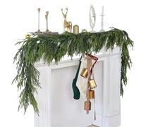 RPXHZLKTM Ghirlanda di Rami Artificiali, Ghirlanda di Pino Artificiale Verde PE for Decorazioni Natalizie da Appendere al Muro o Tavolo