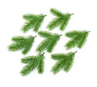 RPXHZLKTM Ghirlanda di Rami Artificiali, Ghirlande di Rami Pino Artificiali Verde Chiaro 12x9 cm, Confezione da 30/60 Pezzi, Decorazioni Natalizie(60 PCS)