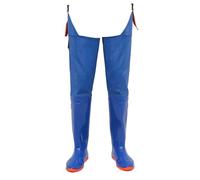 RPXHZLKTM Trampolieri da Caccia per l'anca Robusti Stivali da Pesca Blu, Stivali da Pesca Leggeri in Nylon a 2 Strati Senza perdite, for la Caccia, paludi, Laghi(8.5)