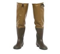 RPXHZLKTM Trampolieri da Caccia per l'anca Waders in Gomma PVC Marrone for Fianchi, Comodi Waders da Uomo Non Facilmente deformabili, for la Caccia all'aperto(9)