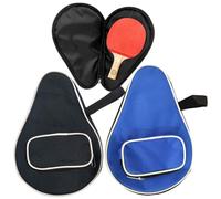 RQcMid Custodia per racchetta da ping pong, due tasche per allenamento e competizione, design impermeabile con spazio per due racchette e tre palline, pratica soluzione di stoccaggio, 20 x 29,5 cm