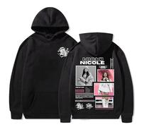 RQLNBOBZ Cantante Nicki Nicole Album Tour Autunno/Inverno Flat Uomo Donna Moda Tendenza Estetica Felpe Casual Cotone