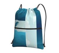 RQLNBOBZ Essere liberi - Zaini portatili con coulisse a forma di capodoglio saltatore borsa con coulisse borse tascabili per viaggi sport uomo e donna