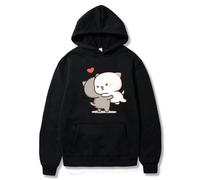 RQLNBOBZ Felpa con Cappuccio da Uomo/Donna con Stampa Cartoon Peach And Goma Casual Oversize Popolare Tendenza Moda Abbigliamento Unisex