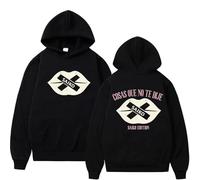 RQLNBOBZ Felpa con Cappuccio Grafica Rapper Saiko Cosas Que No Te Dije Abbigliamento da Uomo Retro Anni '90 Moda Classica Manica Lunga Comoda Felpa con Cappuccio