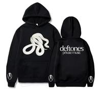 RQLNBOBZ Felpa con Cappuccio Private Music Snake Band Deftones Felpe grafiche Autunnali in Pile Casual da Uomo Maglioni a Maniche Lunghe Unisex Streetw
