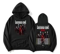 RQLNBOBZ Felpa con Cappuccio Sleepless Empire Tour Felpa Stampata con Cappuccio Rock Band Lacuna Coil Autunno/Inverno Uomo e Donna in Puro Cotone