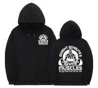 RQLNBOBZ Felpa con Cappuccio Stampata Muscle Gym di Dwight Schrute trasforma Il Grasso in Denaro Felpa con Cappuccio Oversize in Cotone da Uomo e da Donna Autunno/Inverno