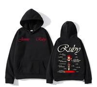 RQLNBOBZ Nuova Felpa con Cappuccio KPOP Jennie Jennie Ruby 1° Album Tracklist Abbigliamento Unisex in Cotone Design estetico Pullover Stile Neutro