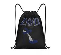 RQLNBOBZ sac a corde Borsa con coulisse della confraternita Zeta Phi Beta per donna e uomo pieghevole sportiva palestra zaino lettera greca 1920 zaini per la spesa