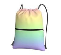 RQLNBOBZ Zaino portatile con coulisse borsa con coulisse borsa portaoggetti con tasche per viaggi sport uomo e donna
