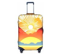RQMPHUGNCF Bright Sunrise - Custodia protettiva per valigia, materiale ad alta elasticità, per viaggiatori, bianco, S, bianco, S