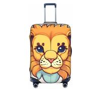 RQMPHUGNCF Cartoon Cute Little Lion Valigia Copertura Dei Bagagli Custodia Protettiva Materiale Alta Elasticità Per Viaggiatori, Bianco, L, bianco, L