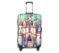 RQMPHUGNCF Classical Castle Valigia Copertura Dei Bagagli Custodia Protettiva Materiale Alta Elasticità Per I Viaggiatori, Bianco, L, bianco, L