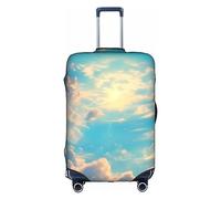 RQMPHUGNCF Cloudy Sky - Custodia protettiva per valigia, materiale ad alta elasticità, per viaggiatori, bianco, XL, bianco, XL
