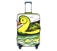 RQMPHUGNCF Duck Flock Game Valigia Cover Bagagli Custodia Protettiva Materiale Alta Elasticità Per Viaggiatori, Bianco, S, bianco, S