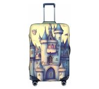 RQMPHUGNCF Fairytale Castle - Custodia protettiva per valigia, materiale ad alta elasticità, per viaggiatori, bianco, S, bianco, S