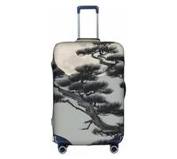 RQMPHUGNCF Pine Tree Under The Moon - Custodia protettiva per valigia, materiale ad alta elasticità, per viaggiatori, bianco, M, bianco, M