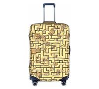 RQMPHUGNCF Treasure Maze - Custodia protettiva per valigia, materiale ad alta elasticità, per viaggiatori, bianco, S, bianco, S