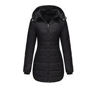 RQPYQF Giacca Invernale Imbottita in Cotone da Donna, Giacca Imbottita Aderente di Media Lunghezza, Cappotto Imbottita in Caldo Piumino WT14
