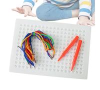 Rqrdww Threading Board for Kids, String Art Kit, Threading Weaving Board, Kids String Craft, Fine Motor Threading, Braided Thread Kit, String Weaving Kit, Kids Threading Activity, Motor Skills Craft