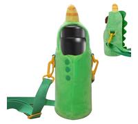 Rqrdww Water Bottle Carrier Bag, Cute Plush Dinosaur Cover, Insulated Water Bottle Holder, Portable Kids Bottle Carrier, Adjustable Shoulder Strap, Children's Water Bottle Bag, For Bottle