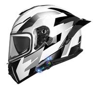 RQTEUYE Casco Moto Modulare Bluetooth,Casco da Moto Integrato Omologato ECE DOT per Uomo Donna 55~62cm