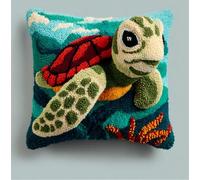 Rqwybcaxn Latch Hook Cuscini Piccoli, Set Di Fodere Per Cuscini,Tartaruga Fai Da Te Creativo, Kit Per Fabbricare Tappeti A Punto Croce,Gancio Di Chiusura Kit Motivo Colore 43X43Cm