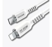 RR CUSTOMS BAD BOYS Cavo USB C ricarica rapida 20 W, silicone liquido, da USB-C a Lightning, compatibile con iPhone cavo USB cellulare, tablet, fotocamera (luce bianca)