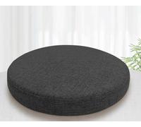 Rr tianshi Cuscini rotondi per sedia, spessi cuscini per sedie, 40/45/50 cm, antiscivolo per sedie, giardino, ufficio e casa (40 x 40 x 5 cm, nero)