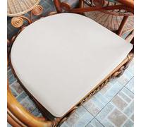 Rr tianshi Cuscino impermeabile per sedia da pranzo, a forma di U, da 40/45/48 cm, antiscivolo, per casa, patio, esterni ed interni (45 x 45 x 5 cm, bianco)