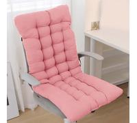 Rr tianshi Cuscino per sedia a dondolo in legno, con schienale per rilassarsi, spesso, morbido, per casa, ufficio e giardino (120 x 50 cm, rosa)